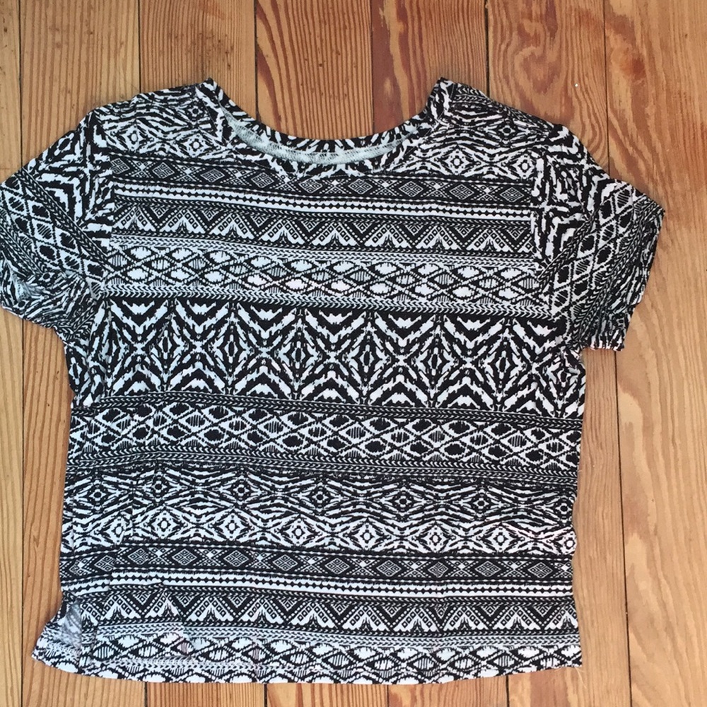 Black and white pattered shirt